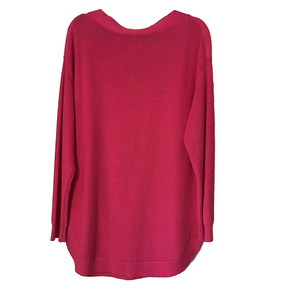 Astrologie Hot Pink Merry Long Sleeve Sweater Soft XXL Christmas Holiday Woman's - Picture 4 of 5